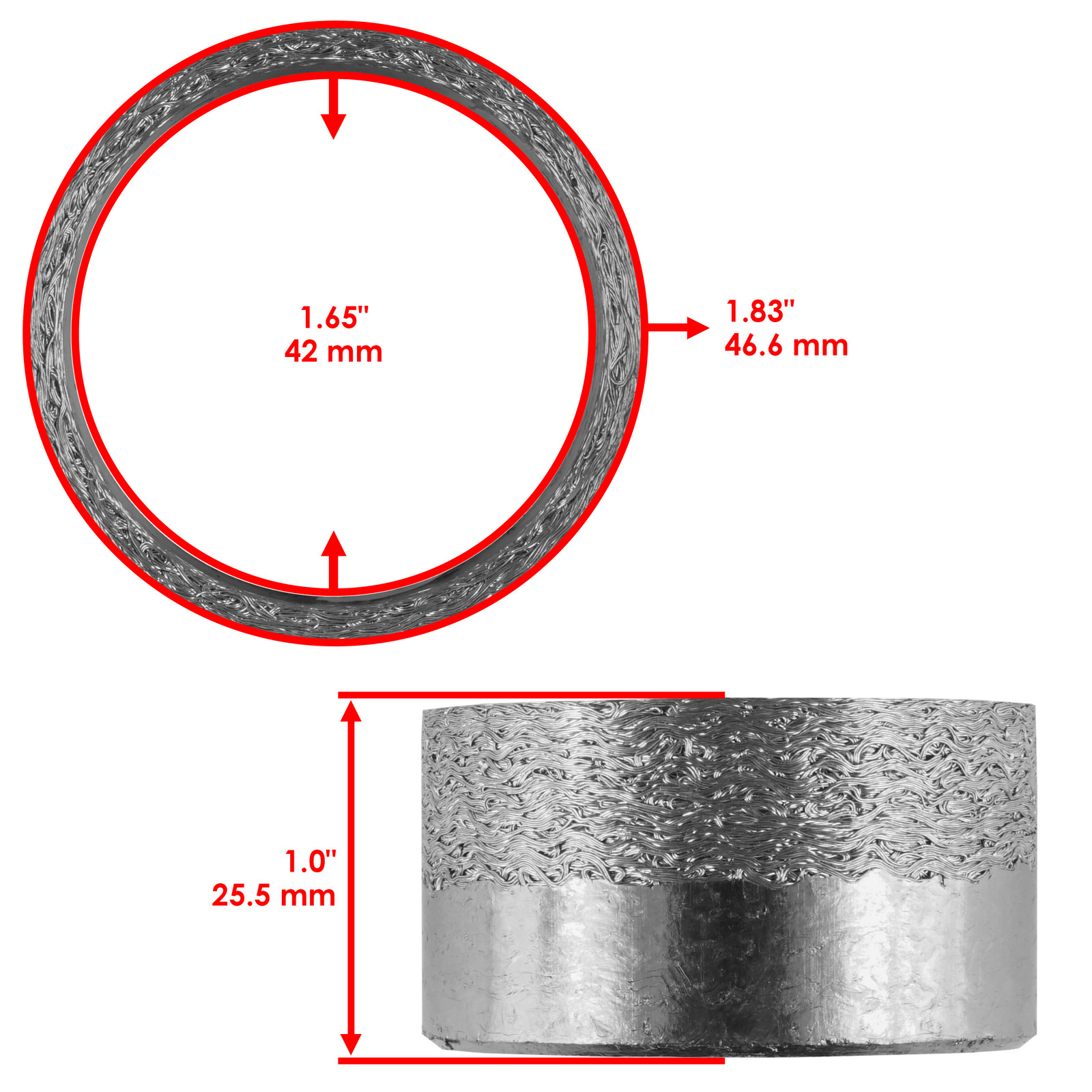 Exhaust Muffler Pipe Gasket for Yamaha Raptor 700 700R SE YFM700 YFM70 2015-2023