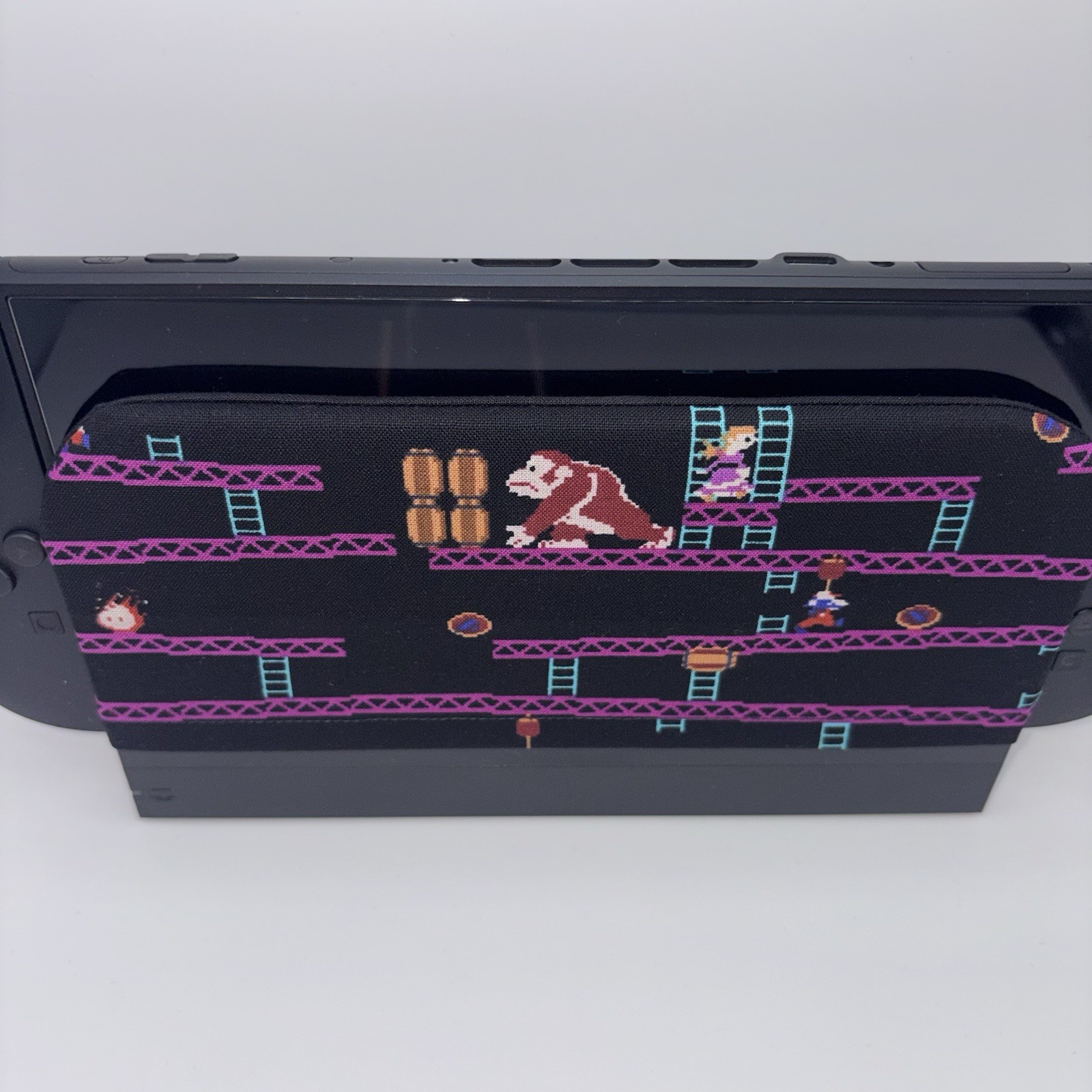 Nintendo Switch 2 Dock Cover Screen Protector Decor Sleeve Donkey Kong NES Retro