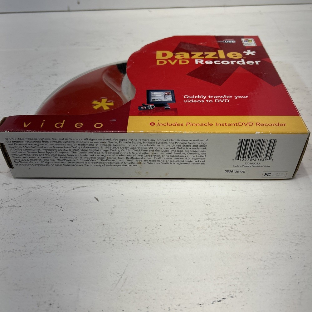 Pinnacle Dazzle DVD Recorder Video Capture Device PC USB