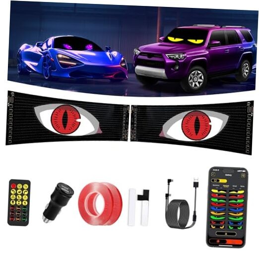 Devil Eyes Light for Cars, 2-Pack LED Eyes for Car Windshield with Perfect