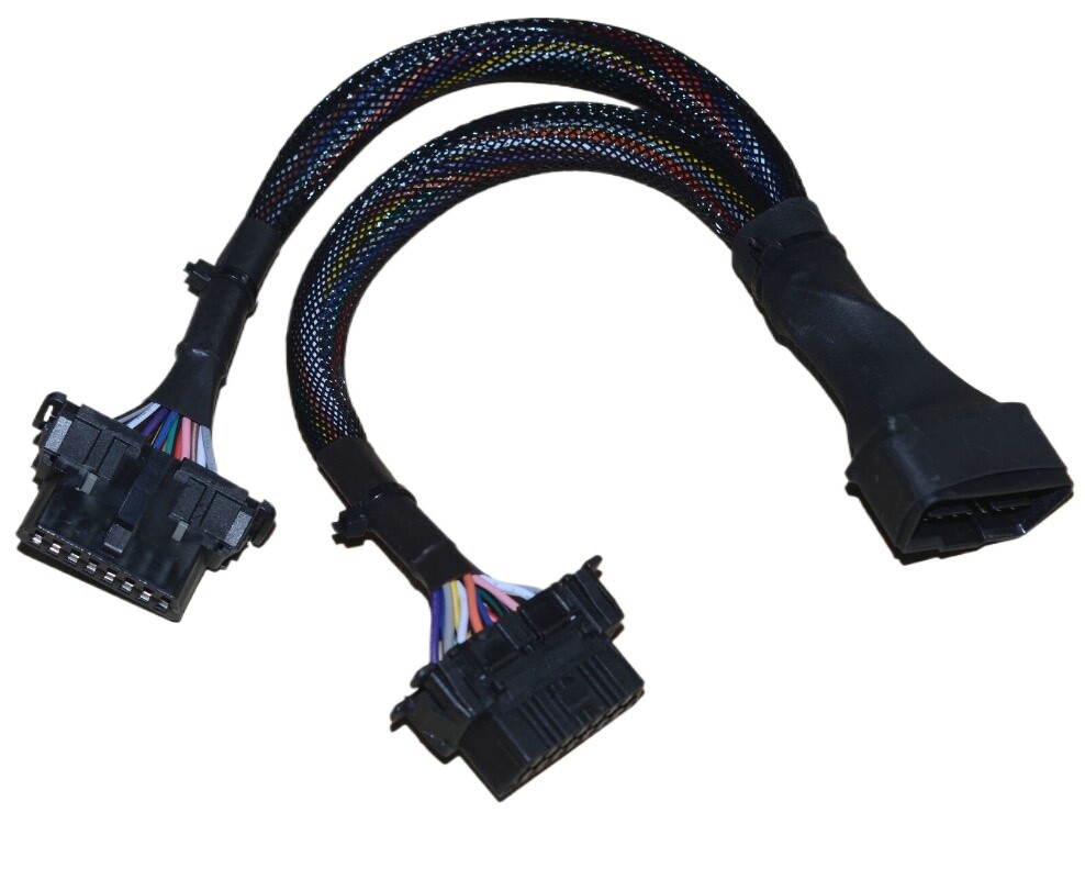 Original line obd2 one two conversion / extension car computer connection plug