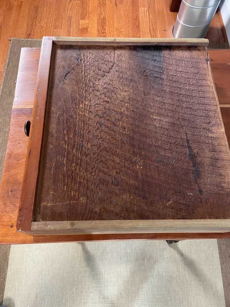 Antique Cherry One-Drawer Table w/ Distinctive Feet