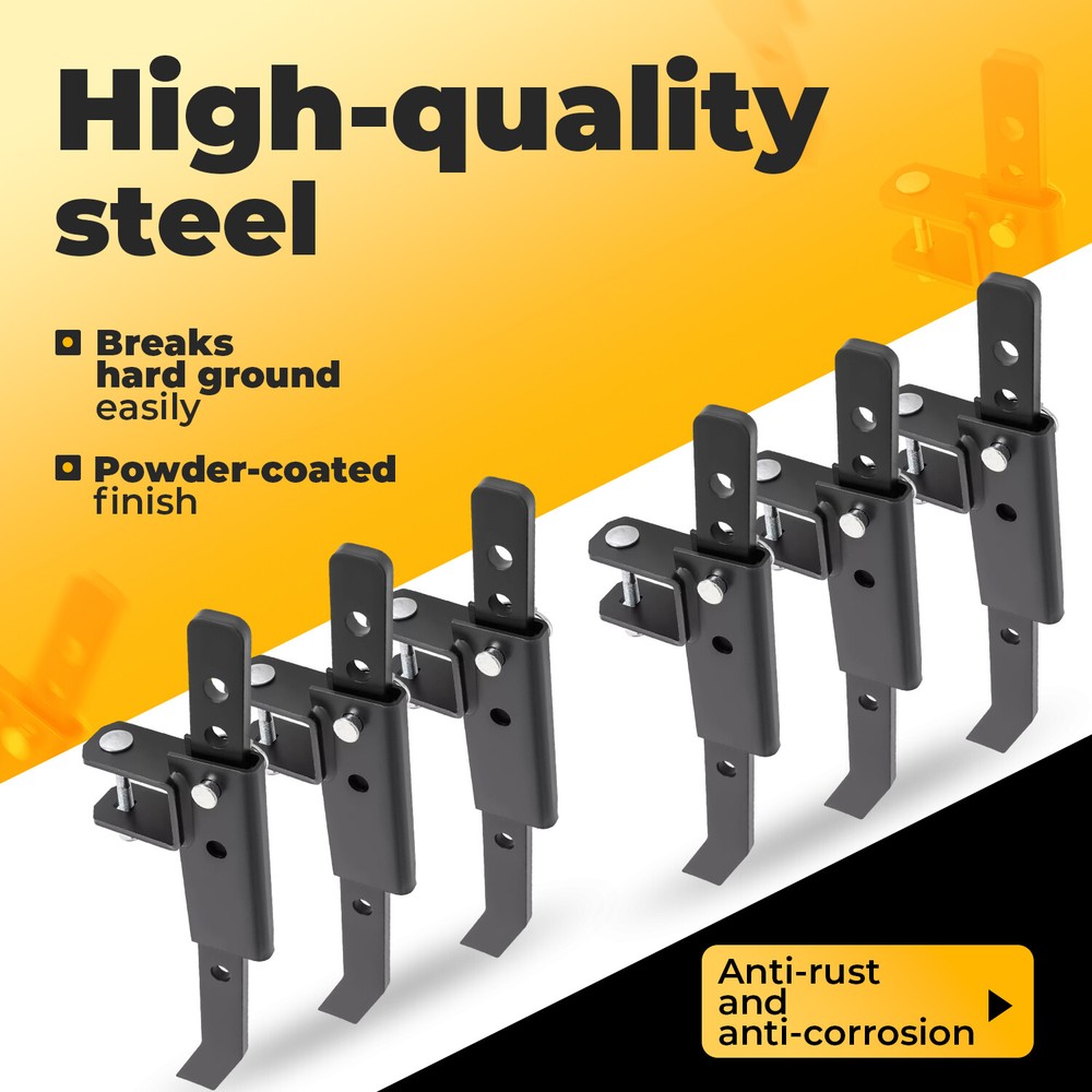 For ATV/UTV Chisel Plow Scarifier Implement w/6 Independently Adjustable Chisels