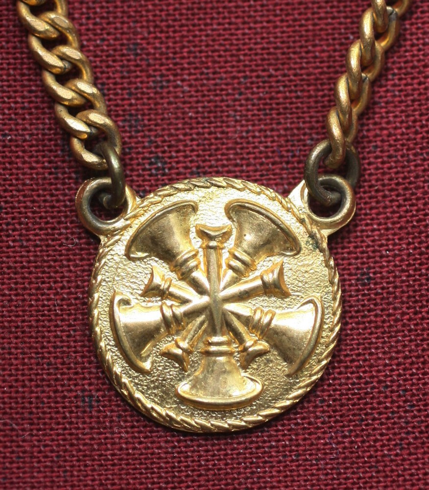 Vintage Brass Firefighter’s Chain Tie Clasp