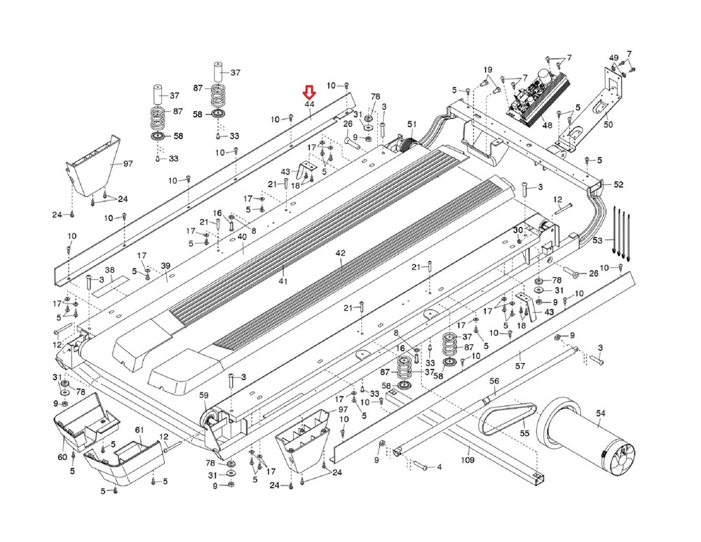NordicTrack Treadmill Left Frame Cover 396165