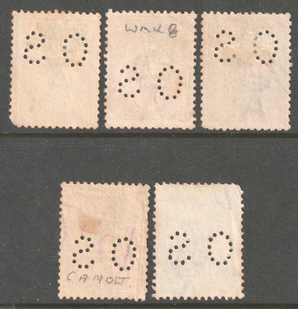 AUSTRALIA 1913 - 45 ROO & MAP PERFORATED OS