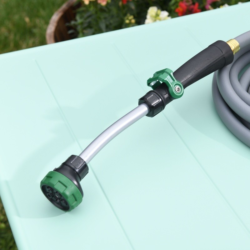 5-Pattern Watering Wand Adjustable Flow Control Ergonomic Grip Garden Hose Tool