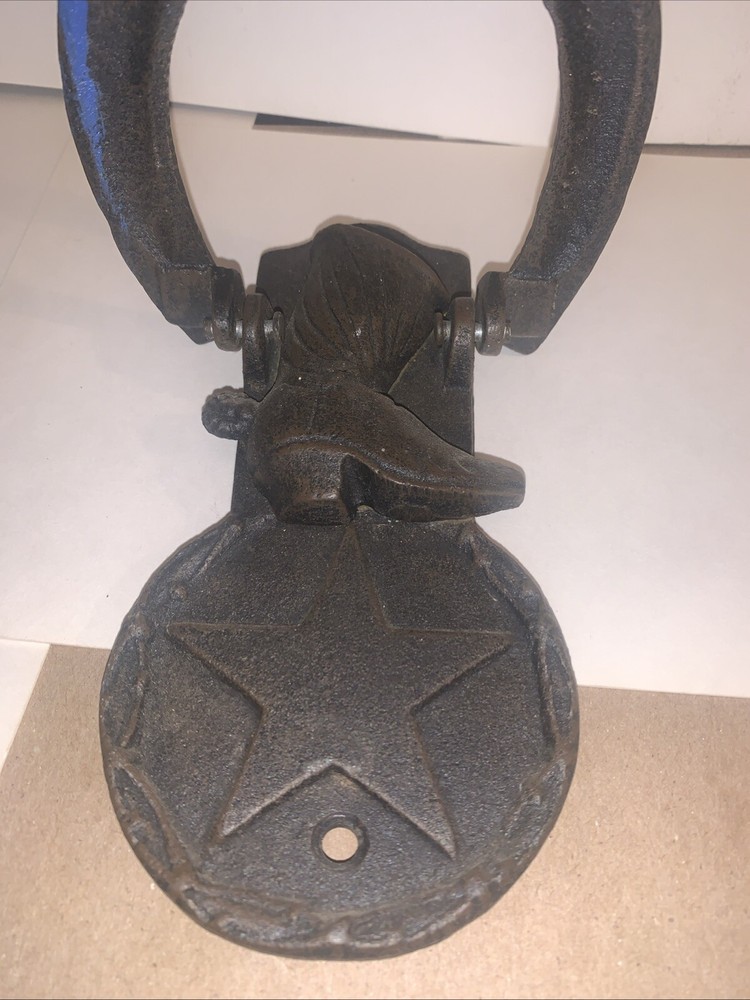 Rustic Cowboy Boot Door Knocker