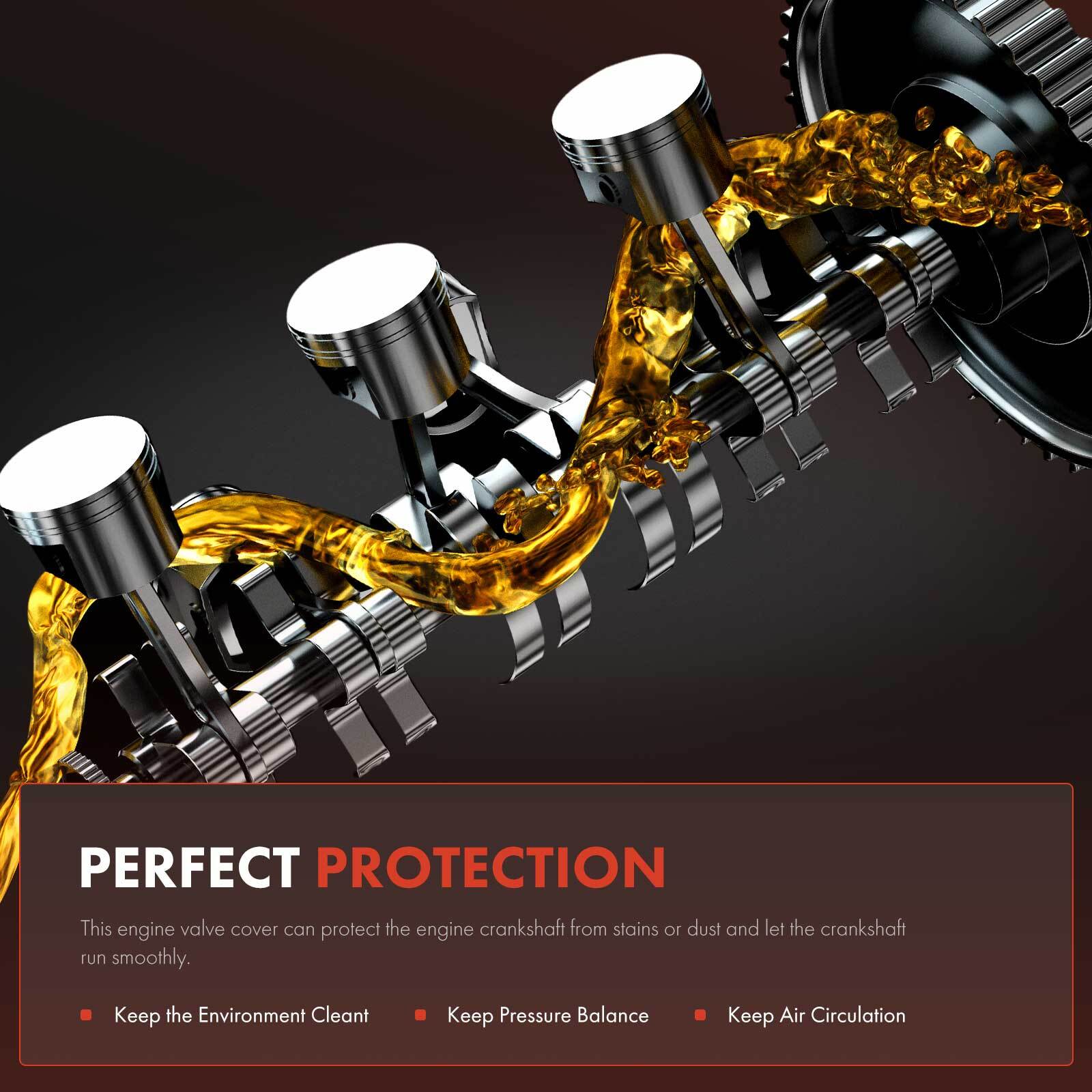 Engine Valve Cover with Gasket for Nissan Altima 2007-2013 Sentra Rogue L4 2.5L