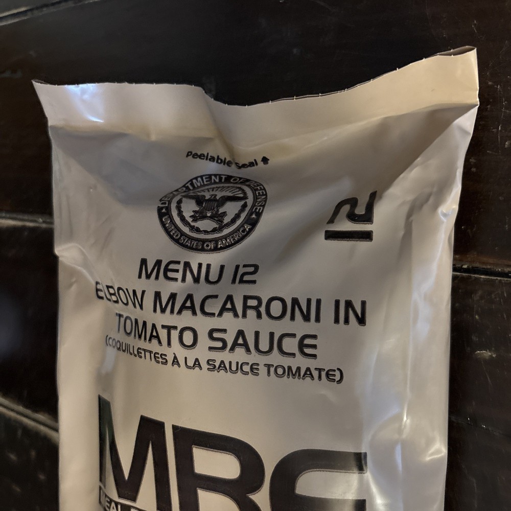 SEALED Military MRE MENU 12 Elbow Mac