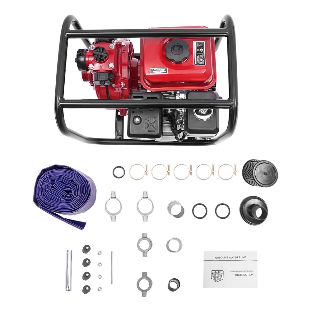4-Stroke Water Pump irrigation Pump w/ Water Pipe Pull Start 1659.79 ft³/h