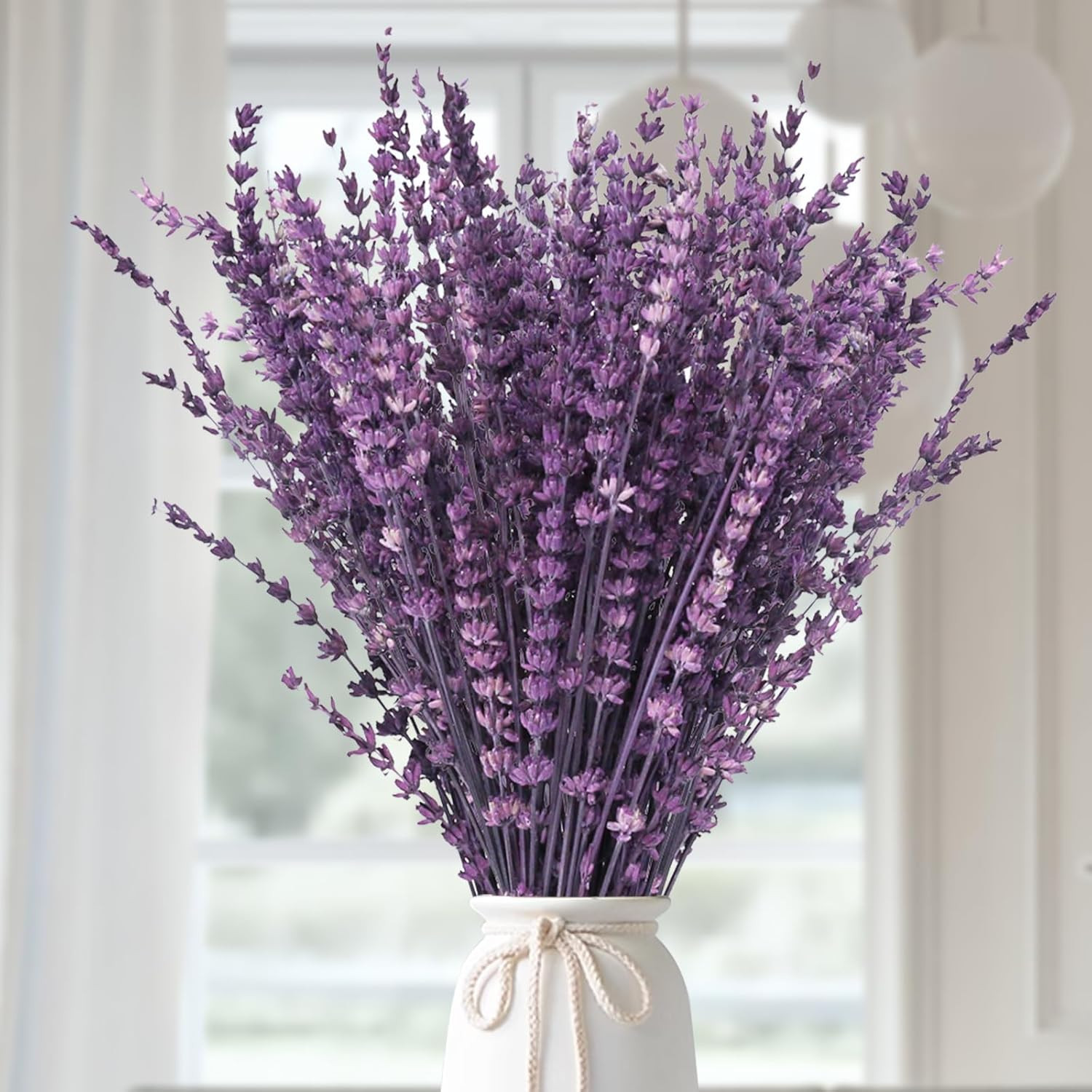 Dried Purple Lavender Flowers Bundle-Dried Preserved Lavender Bouquet 15-17" for