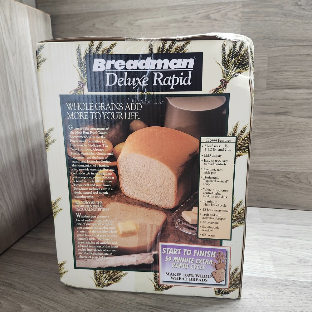 BREADMAN TR444 Deluxe Rapid Automatic Breadmaker Machine New