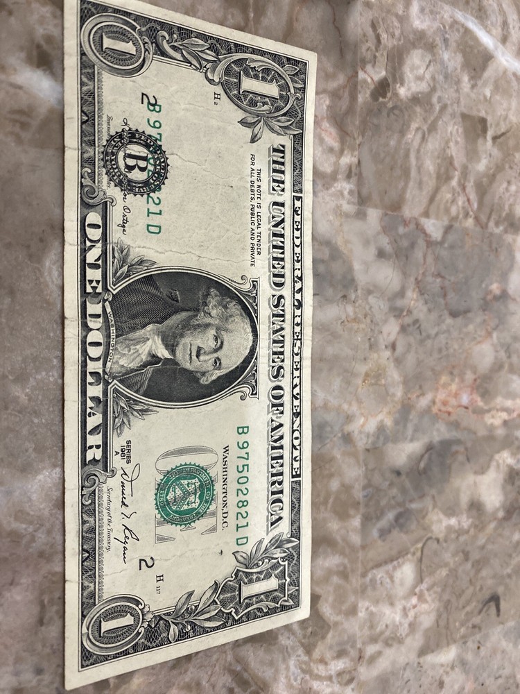 $1 1981 Federal Reserve NICE MAJOR "3rd.PRINTING SHIFT ERROR"