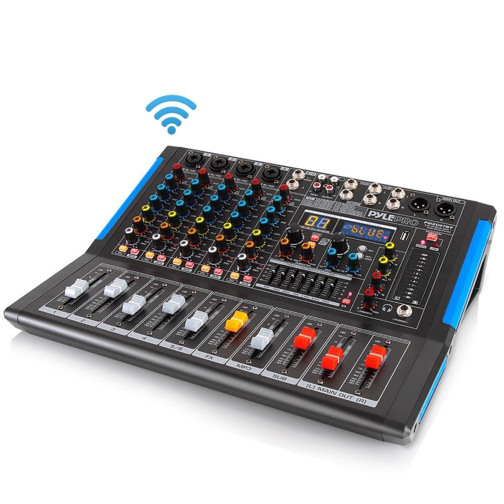 6-Ch. Bluetooth Studio Mixer - DJ Controller Audio Mixing Console System