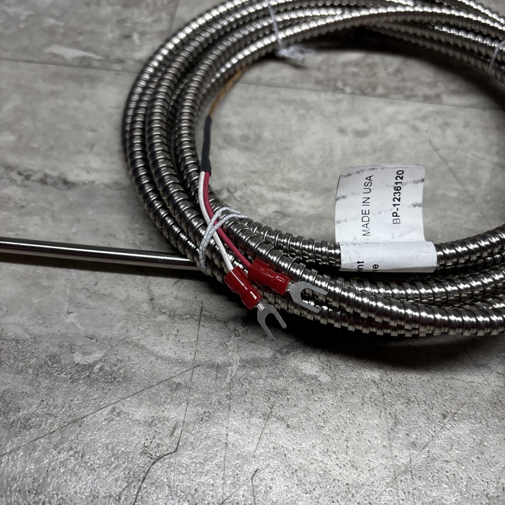 Plastic Process BP-1236120 Bendable Probe Thermocouple Sensor, Type J, 12” Probe