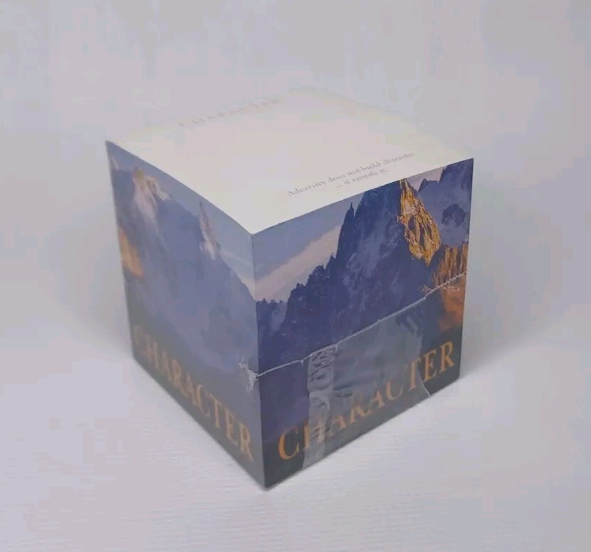 Stik Withit Memo Note Cube Adversity Does Not Build Character ... It Reveals It