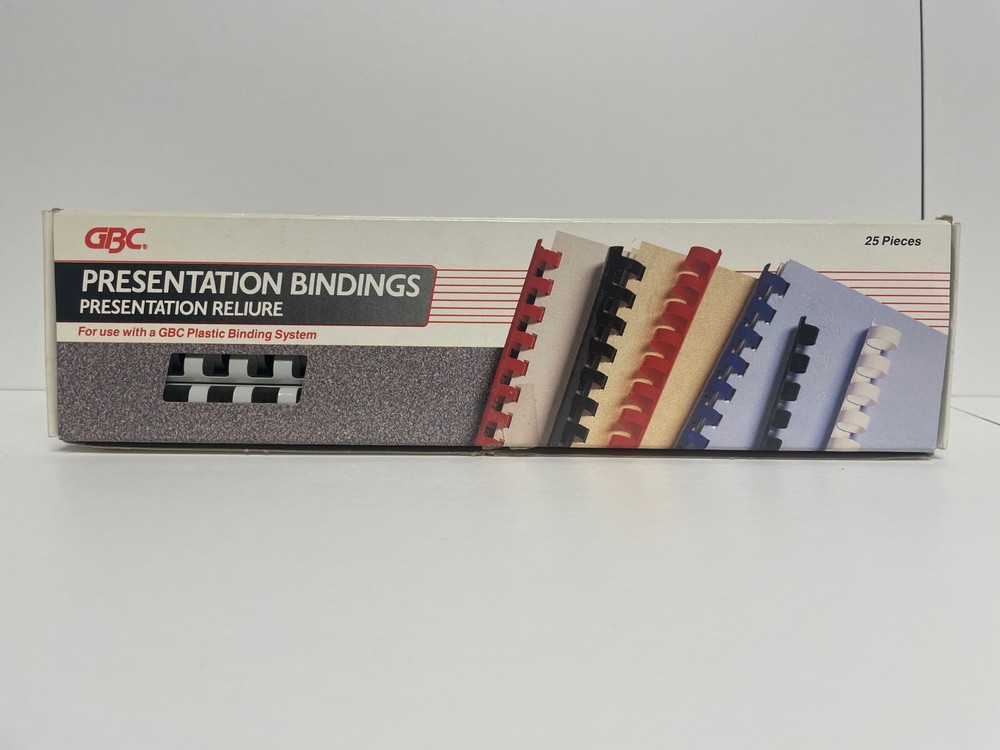 GBC Presentation Binding Combs Spines 24 pcs 3/8" Gray Plastic 19-Hole