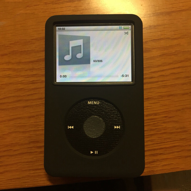 For iPod Classic 80GB/120GB/160GB Silicone Rubber Soft Skin Sleeve Case - Black