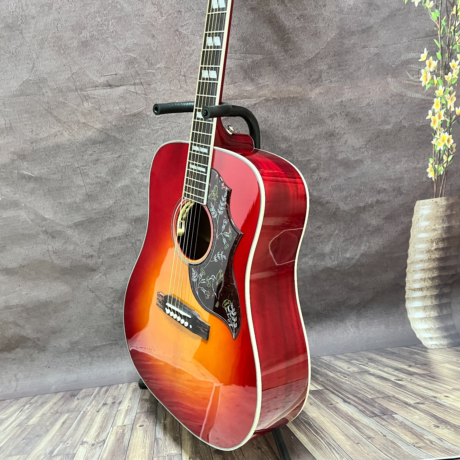 US warehouse Hummingbird acoustic guitar rosewood fingerboard CHERRY SUNBURST