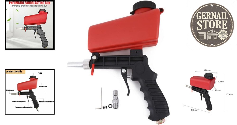 Versatile 1/4” Air Sandblaster - Effortlessly Remove Paint, Rust & Corrosion