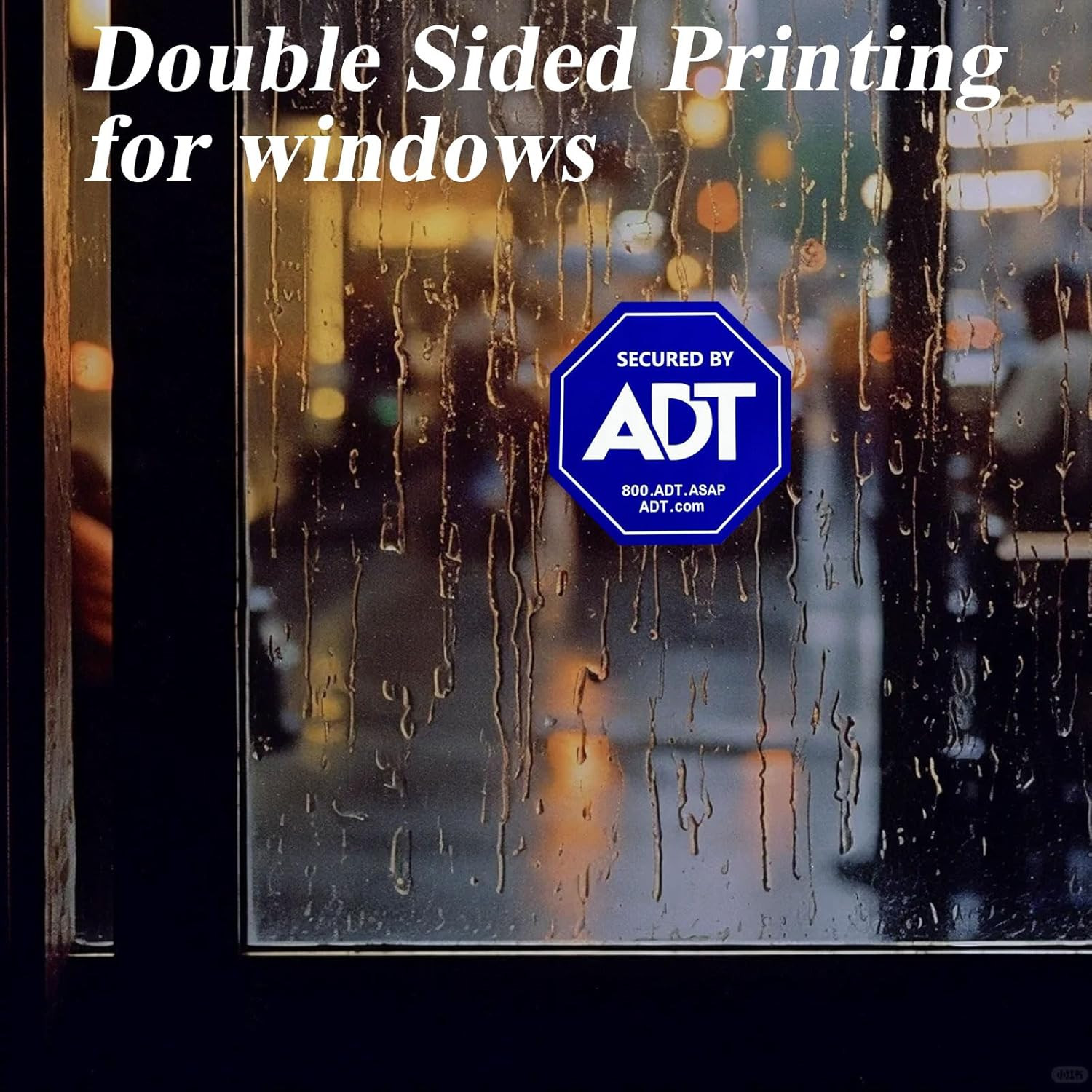 12 Pack ADT Security Stickers, Double-Sided ADT Security Decals,Hd Printed Secur