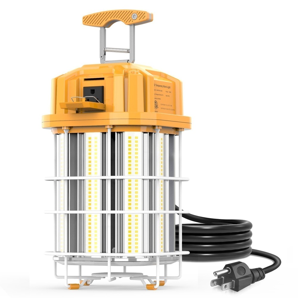 150W LED Temporary Work Light Linkable Square Work Light 5000k 100-277VAC Yellow
