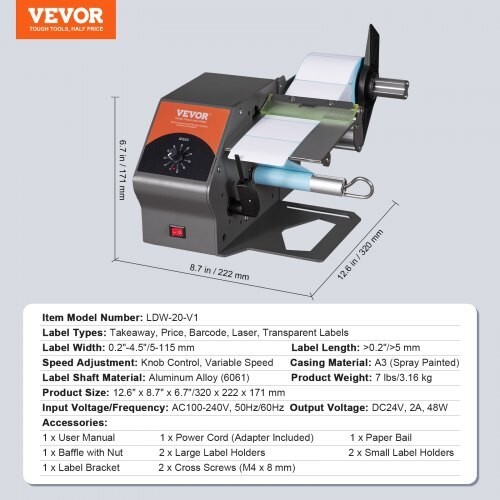 VEVOR Automatic Label Dispenser