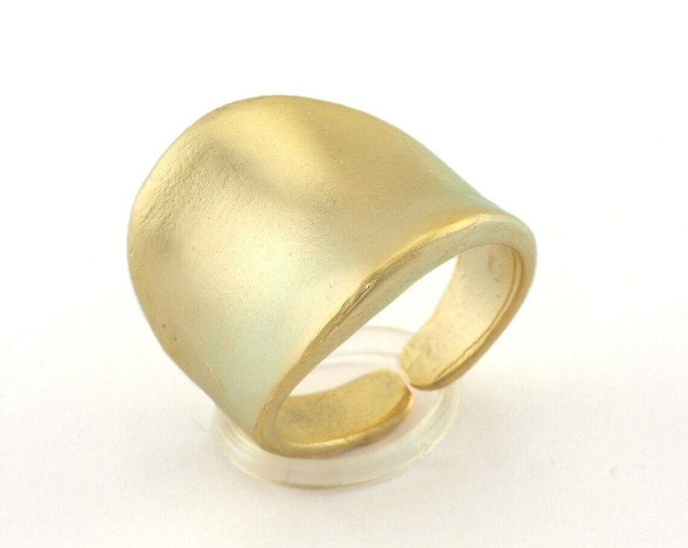 Adjustable Ring Matte Gold Plated Brass (19mm 9US inner size) 3298