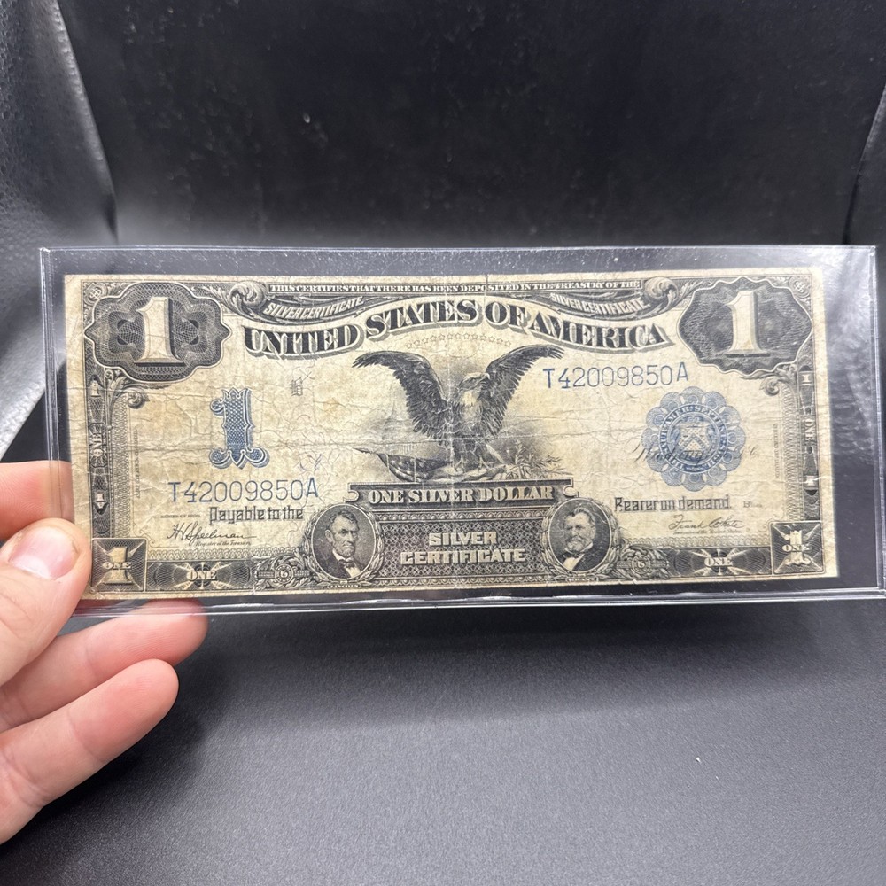 1899 $1 Black Eagle Silver Certificate Large Size, Circulated Fine