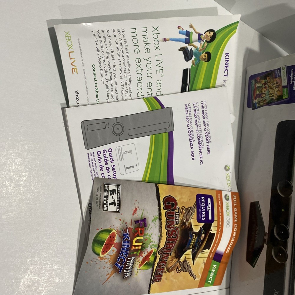 Microsoft Xbox 360 Kinect Motion Sensor Bundle, Tested And Working