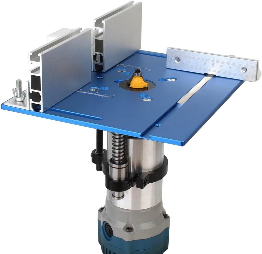 Portable Router Insert Plate with Smooth Surface for Enhanced Workpiece Sliding