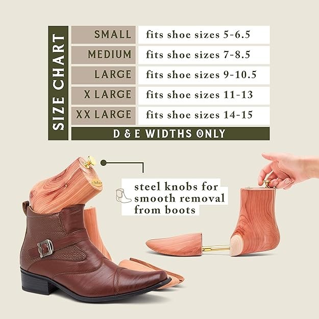 NEW IN BOX Stratton Boss Aromatic Red Cedar Boot Trees Men Size Small US 5 - 6.5