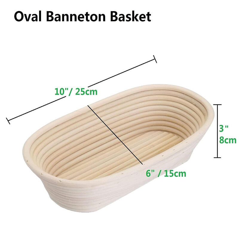 Natural Rattan Basket With Liners Dough Fermentation Basket Bread Proofing Baske