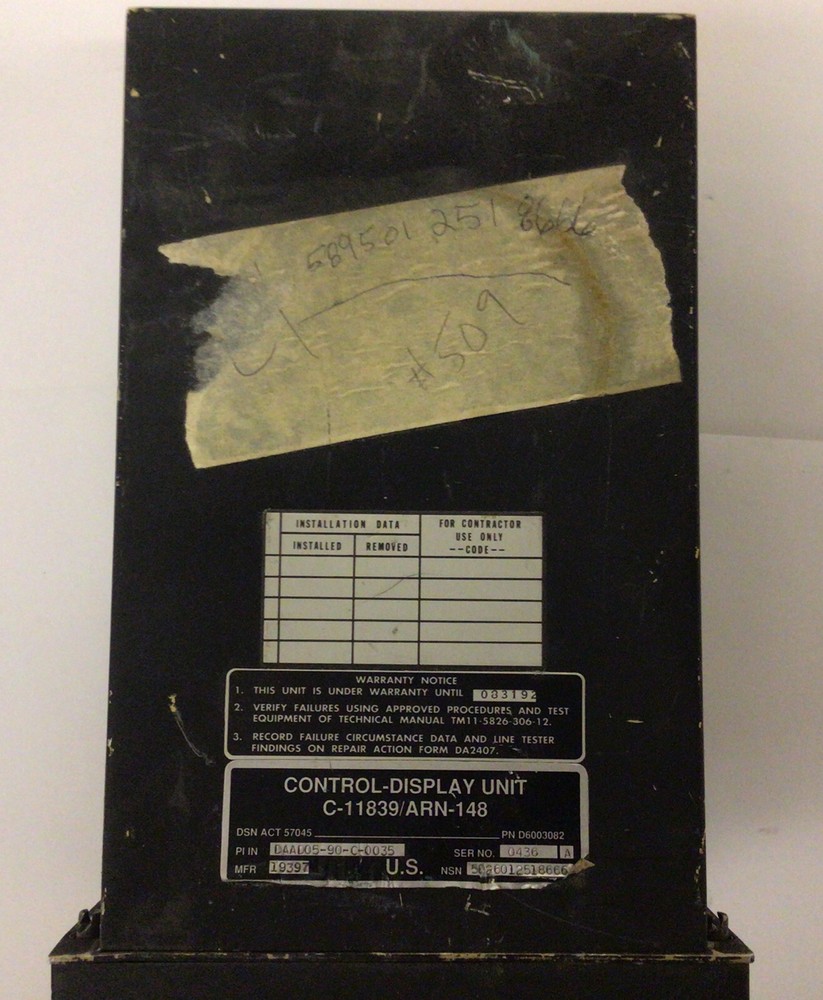 Tracor Control Display Unit  C-11839/ARN-148