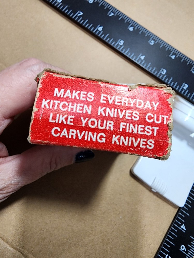 Vintage NOS Sabre-Sharp Wall Knife Sharpener unused in original box