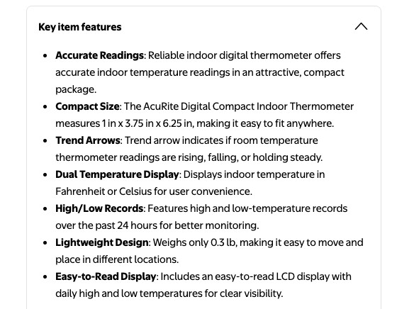 Acurite Digital Indoor Thermometer Compact Display Magnet Mountable Box Damage