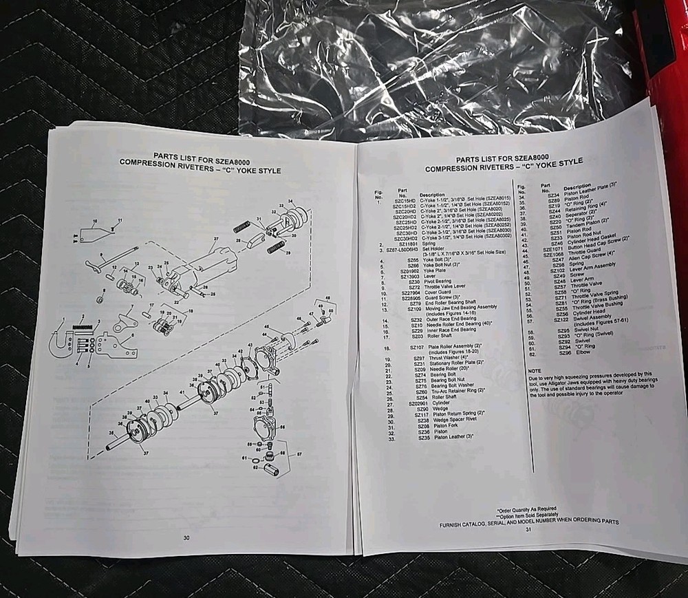 SIOUX Tools Compression Riveter SZEA8000 Max Force ( No Jaw ) Tool Only