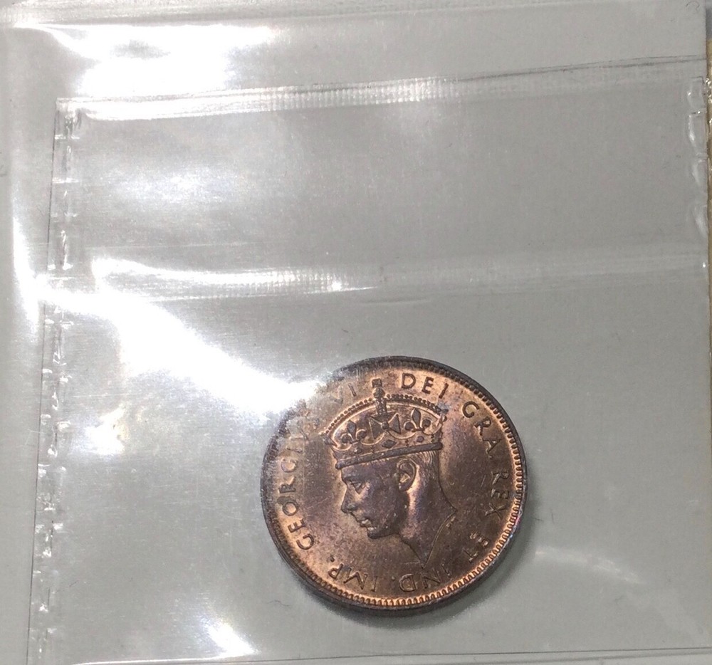 Newfoundland  1941C Small Cent MS63  Red/Brown Choice Mint State ICCS Graded