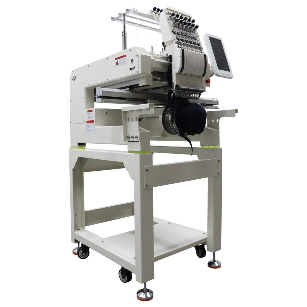 Commercial Home Automatic Flat Hat Embroidery Machine Single Head 12 Needles