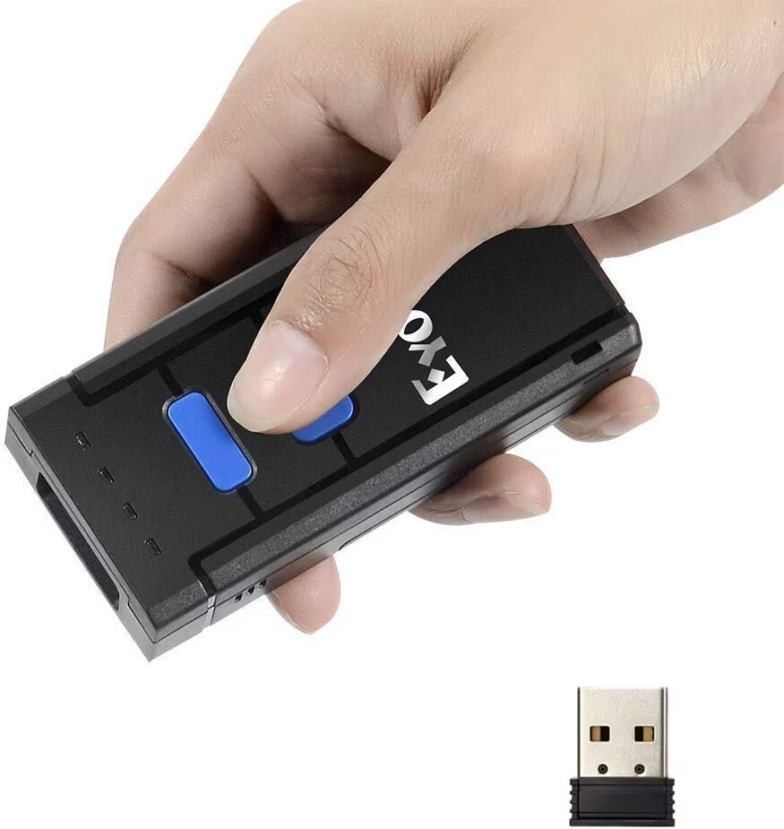 Eyoyo 1D Laser Wireless Barcode Scanner 1D Code Fast Scan Speed Inventory Reader