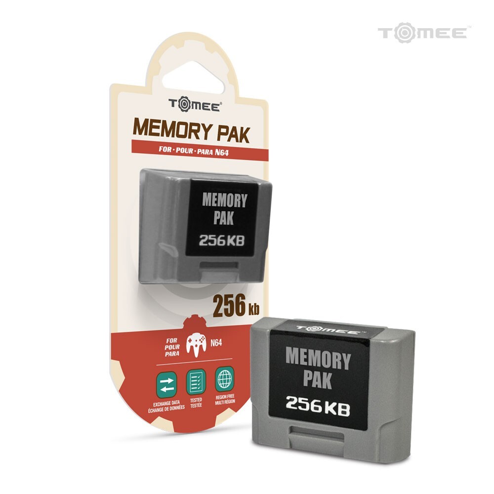Tomee 256KB Memory Card for Nintendo 64 – Save & Transfer Game Progress (NEW)
