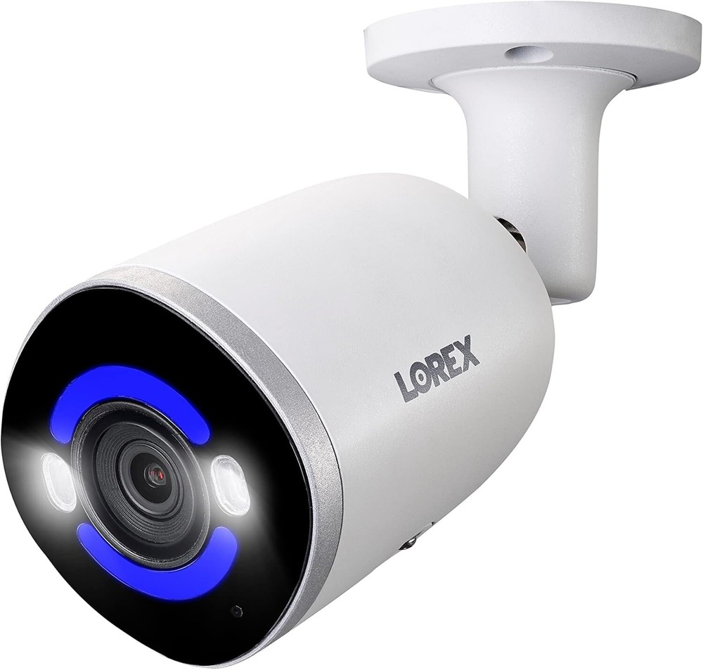 Lorex E895AB 4K Deterrence Bullet AI PoE IP Wired Security Camera plus Cable New