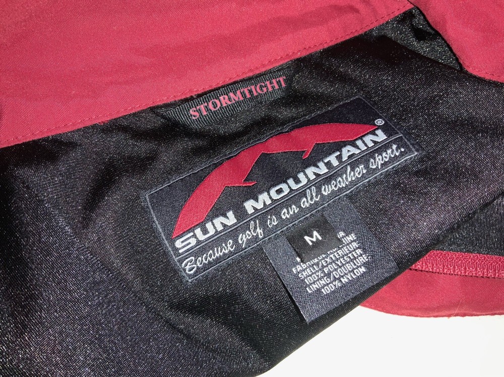 Sun Mountain Golf Rain Wind Pullover M Men Red Poly ½ Zip Stormtight YGI L0-521