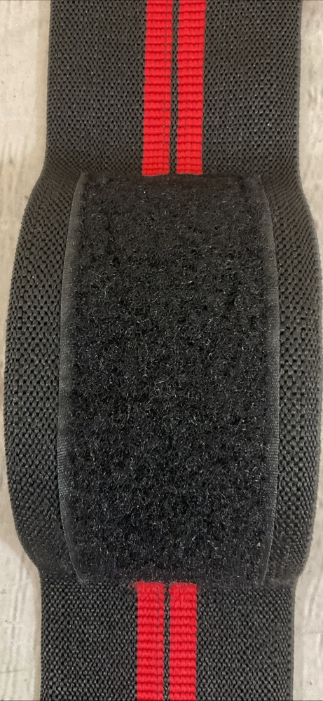 Harbinger Single Red Line Weightlifting Wrist Wrap Thumb Loop Fully Adjustable