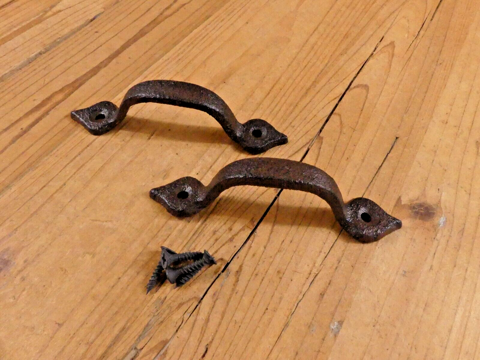 24 Rustic Cabinet Handle Cast Iron Drawer Pull Door Antique Style 4 5/8" Farm