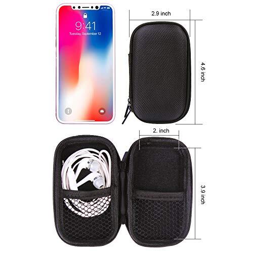 Durable MP3 Player Case, USB Flash Drive Case Bag Wallet, 2Pack EVA Black