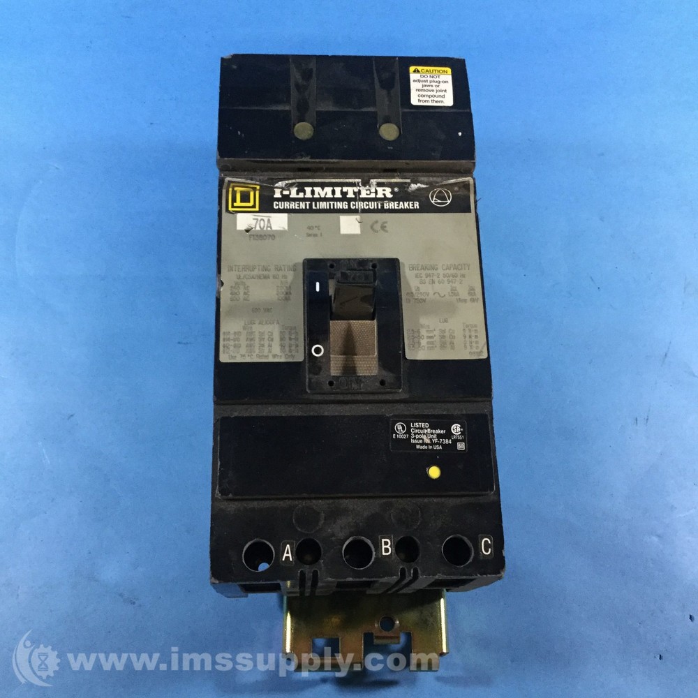 Square D FI36070 I-Limiter Current Limiting Circuit Breaker 4002