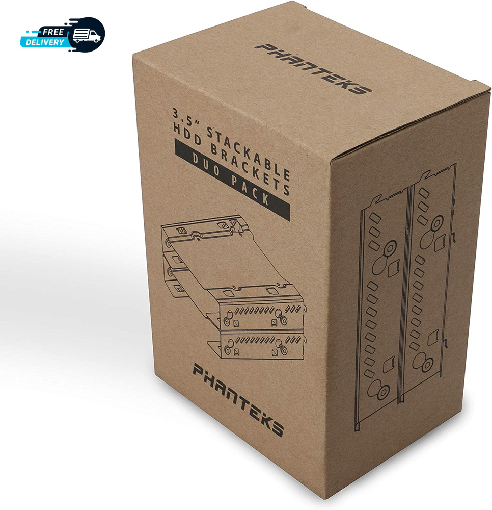 - Stackable 3.5" HDD Bracket Duo Pack Cases Ph-Hddkt_03Black