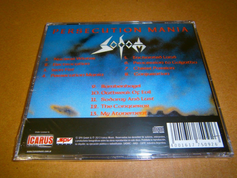 SODOM - Persecution Mania. CD